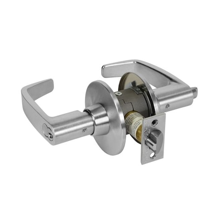 Sargent Classroom Security Dbl Cylinder Tubular Bored Lock Grade 1 with L Lever and L Rose with ASA Strike a 287011G38LL26D